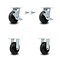Service Caster 5 Inch Rubber on Steel Caster Set with 2 Brakes/Swivel Lock 2 Rigid SCC SCC-30CS520-RSB-TLB-BSL-2-R-2 - alternate 1